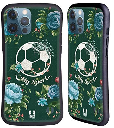 Head Case Designs Rosa Football Fiori E Sport Cover Ibrida Compatibile con Apple iPhone 13 PRO Max