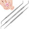 Levantador de Uñas Encarnadas,Elevador de Uñas Encarnadas,3 Piezas Lima de Uñas Encarnadas,Herramientas para Uñas Encarnadas,Herramienta de Pedicura para Levantamiento,Elevador de Uñas y Lima de Pies