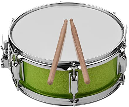 Btuty 12 Inch Snare Drum Set with Sticks Strap & Key Green