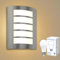 Wandlampe E27 Wandleuchte IP44 Aussenlampe Wand Gebürstet Edelstahl ABS für Treppenbeleuchtung Hauswand Balkon Badezimmer inkl.1x 12W 1200lm LED Warmweiß Glühbirne