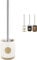 KW Luxury Ceramic/Porcelain/Stoneware Toilet Brush and Holder (Spot White)