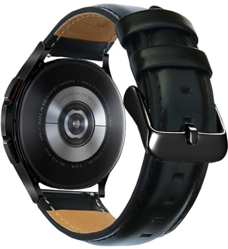 OTOPO Compatible Galaxy Watch 4/5/6 Classic/Pro Strap, 20mm Quick Release Leather Replacement Wrist Strap for Samsung Galaxy Watch 4 5 6 Smartwatch