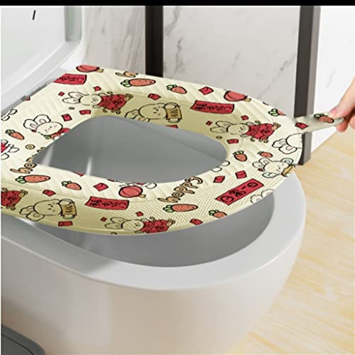ArinkO Universal-Toilettensitzkissen – Bequemer Ganzjahres-Badezimmerbezug mit Kleister-Montage