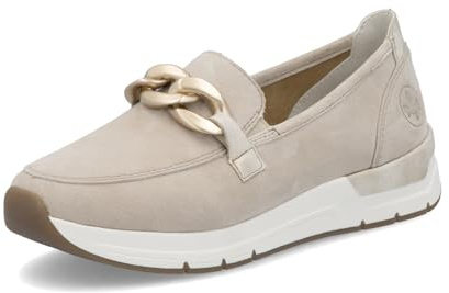 Rieker 58944-90 Damen Slipper Synthetik braun/Leo braun/Leo