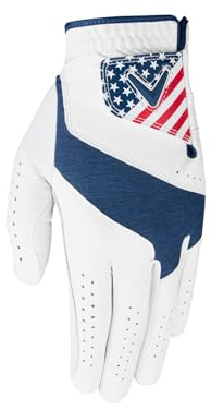 Callaway Golf Fusion Glove - USA, MLH Medium, Weiß