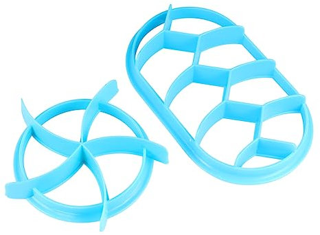 FUNOMOCYA 2 Piezas 1 Juego Molde de extrusión de Pan Molde Muffins tarteras para Tartas Molde para Hornear en Herramientas para Hornear Pasteles panificadora Molde de pastelería Blue