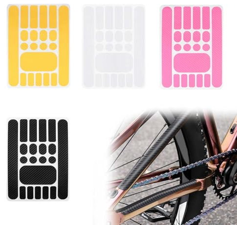 AMONENZ 4 Pezzi Adesivi per Telaio Bici, Adesivi per Bicicletta, Protezione Telaio Bici Disponibile, 4 Colori Adesivi Bicicletta, per Protezione Telaio Bicicletta
