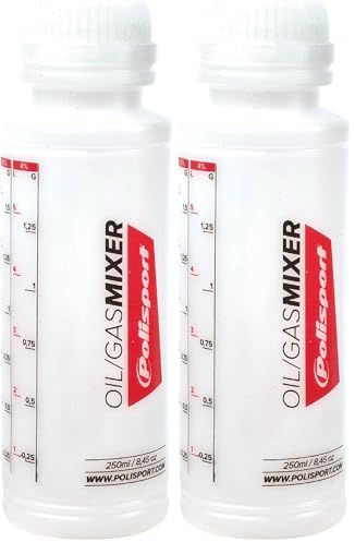 Polisport 8152600001 - ProOctane Mezclador de Aceite de 125ml de plástico Resistente y Duradero con medidor Grabado en el Recipiente en Color Transparente (Paquete de 2)