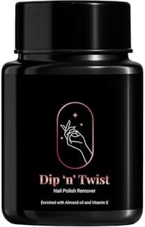 Di.p 'n' Twist Nail Polish Remover with Vitamin E and Almond Oil | Acetone Free Formula| Quick and Easy Removal | Gentle on Nails | 60ml