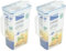 Addis Clip Tight Fridge Liquid Storage Container 1.5 Litre Jug With Handle, Easy Pour Lid and Locking Clips, Airtight Bpa Free, Clear Transparent (Pack of 2)