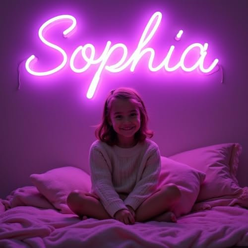 ADVPRO Custom LED Neon Signs, Customizable for Girl Bedroom, Birthday Party, Personalized Large Led Neon Light Sign with Surname, Name, Nickname, Character Name Logo