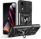 JDXHFF Cover Compatibile con ZTE Nubia Neo 2 (6.72) Hard PC e Silicone TPU Custodia con Supporto Girevole a 360° Protezione Case Nero