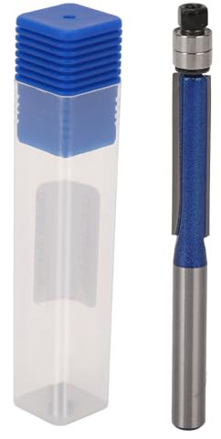 Respicefinem Flush Trim Router Bit Cemented Carbide Double Bearing Straight Woodworking Cutter Tool 1/4 Shank Ideal For Softwoods Hardwoods Plywood Laminates Oak MDF And Any