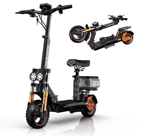 Trottinette Électrique, Adulte Scooter Pliable, Batterie 48v 20.8Ah, Autonomie Max 70-80KM, Pneus Tout-Terrain 11 Pouces, 3 Modes De Vitesse, Écran Intelligent