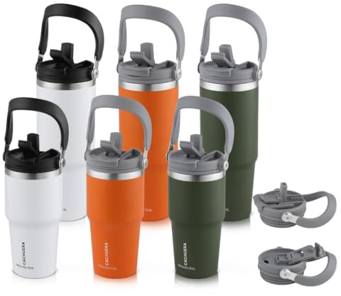 Vaso térmico de acero inoxidable CACHUERA: doble pared, tapa 2 en 1, termo, colores vibrantes. Conserva el calor 8 hs y el frío 15 hs. Disponibles en dos tamaños (VERDE, 900)