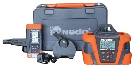 Nedo PRIMUS 3 HVA2N Neigungslaser mit COMMANDER 3 – Rotationslaser horizontal & vertikal, Zweiachs-Neigung ±15%, AutoAlign & AutoTarget, Laserklasse 2