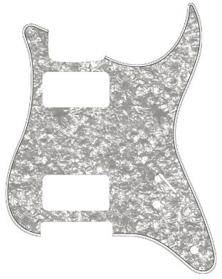 Pickguard E-Gitarre I Standart 11-Loch 3-lagig White Pearl HH