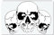 Herterich Products | Airbrush Schablone | Skull Totenkopf Stencil | Hochwertige Mylarfolie | Lösemittelbeständig | Tattoo und Graffiti Vorlage