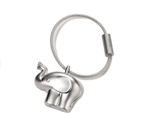 Troika little elephant – KR14-01/MA – Keyring – cast metal– matt – silver – Troika original