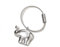 Troika little elephant – KR14-01/MA – Keyring – cast metal– matt – silver – Troika original