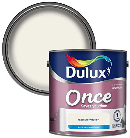 Dulux Once Matt Emulsion Paint - Jasmine White - 2.5L