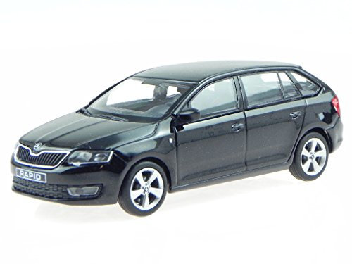Skoda Rapid Spaceback schwarz Modellauto 143AB-030D Abrex 1:43