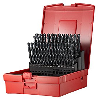 Dormer A190203 HSS High Speed Steel Jobber Drill Bits with 118 Degree Standard Point, Set of 51