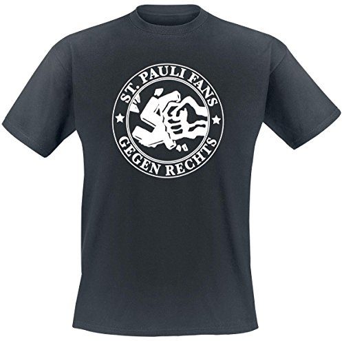 FC St. Pauli Gegen Rechts T-Shirt schwarz XL