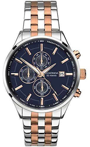 Sekonda Men's Quartz Watch with Chronograph Display and Stainless Steel Bracelet