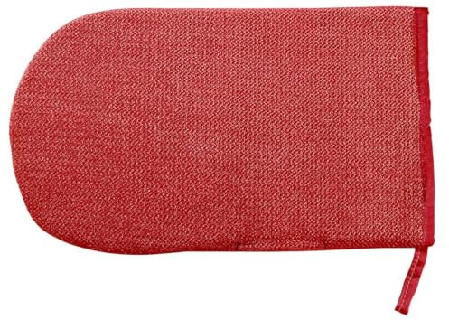 Fackelmann 59939 Gant ramasse poile d'animaux, gant pour poils de chat, gant pour poils de chien, Polyester, Rouge, 25 x 16 x 1,5 cm