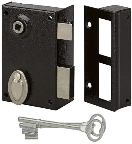 METALUX série 621 - Serrure en applique Verticale Condamnation à clé en L et gâche 70x110mm Main Droite