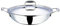 Vinod Cookware Food Grade 4.5 Litre Induction Friendly Platinum (TRI PLY) 18/8 Stainless Steel Kadai with Stainless Steel Lid (30cm, 4.5 Litre)