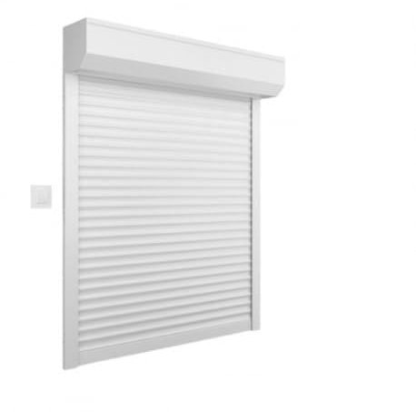 Volet Roulant ALU H170 cm x L150 cm Electrique Filaire Blanc