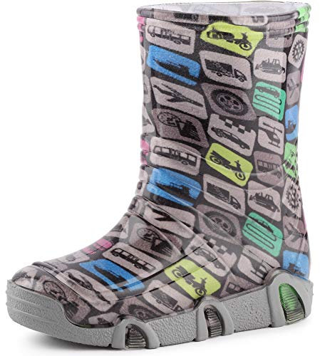 Ladeheid Kinder Mädchen Jungen Gummistiefel SwkBW 202 (Motorisierung, 25/26 EU)