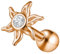Monster Piercing Rose Gold CZ Stein Tribal Sonne 16 Gauge Chirurgenstahl Knorpel Helix Tragus Ohr Piercing Schmuck
