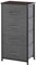 HOMCOM Kommode aus Stoff Aufbewahrungsmöbel 4 Schubladen Chiffonier ABM. 45L x 30l x 92H cm Metallrahmen grau