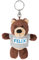 NICI 44673 Schlüsselanhänger Bär mit T-Shirt Felix 10cm, Braun