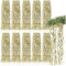 com-four® 10x Lametta - Goldfarbene Girlande für Weihnachten - Christbaumschmuck für den Tannenbaum - Metallstreifen-Vorhang mit welligen Fäden (goldfarben - 10 Stück)