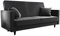 lukmebel Sofa Grande Sofasitz in Doppelversion Grau mit Bettkasten Couch Schlaffunktion Schlafsofa Polstersofa Couchgarnitur (Grau), Kronos 34