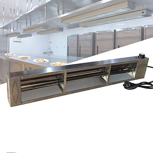 L-xiny Commercial Heat Lamp Food Warmer, Square Hanging Food Warming Lamp for Catering and Restaurant, Stainless Steel