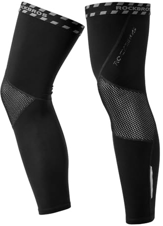 ROCKBROS Cycling Leg Warmers Thermal Long Leg Sleeves for Men Women Legwarmer