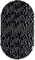 relaxdays Tapis de Bain Ovale, LXP 67 x 38 cm, Lavable, Massage, Support de Baignoire antidérapant, ventouses, Noir