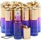 Rowiz 15PCS 5ml Rose Red-Blue Gradient Color Glass Roll on Bottles UV Protection,Empty Sample Vial Essential Oil Glass Bottles with Stainless Steel Roller Balls and Golden Screwcap with Buckle