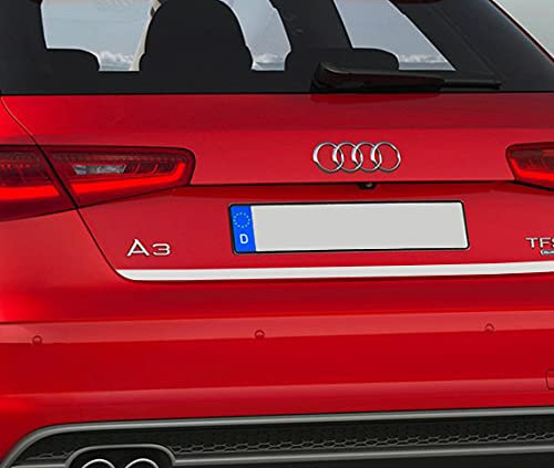 Luxyline Baguette de Coffre chromée pour Audi A3 Série 3 12-16