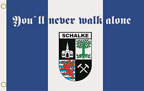 U24 Flagge Fahne Schalke never walk alone 90 x 150 cm