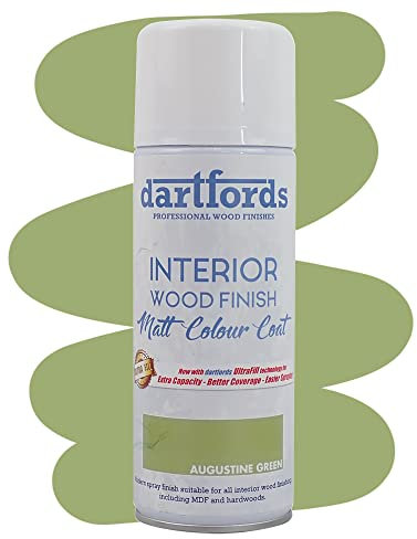 dartfords RF6169 Country Colours Interior Furniture and Craft Matt Spray Paint - 400ml Aerosol, Augustine Green
