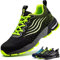 Scarpe Antinfortunistiche Uomo Donna Scarpe da Lavoro Leggere Traspiranti Scarpe da Cantiere con Punta in Acciaio Verde 39