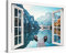 PICANOVA – Bild auf Leinwand Dolomites Bergsee Pragser Wildsee Fenster 120x80cm Leinwandbild – Premium Leinwanddruck – Wandbild Kunstdruck Auf 2cm Holz-Keilrahmen Wohnzimmer Wanddekoration – Berge