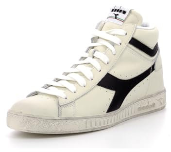 Diadora Unisex Game L High Waxed Hohe Sneaker, Weiß Schwarz, 39 EU