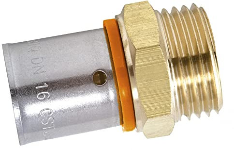 Centrale Brico Raccord Droit à sertir Laiton M 20 x 27 pour Tube en per